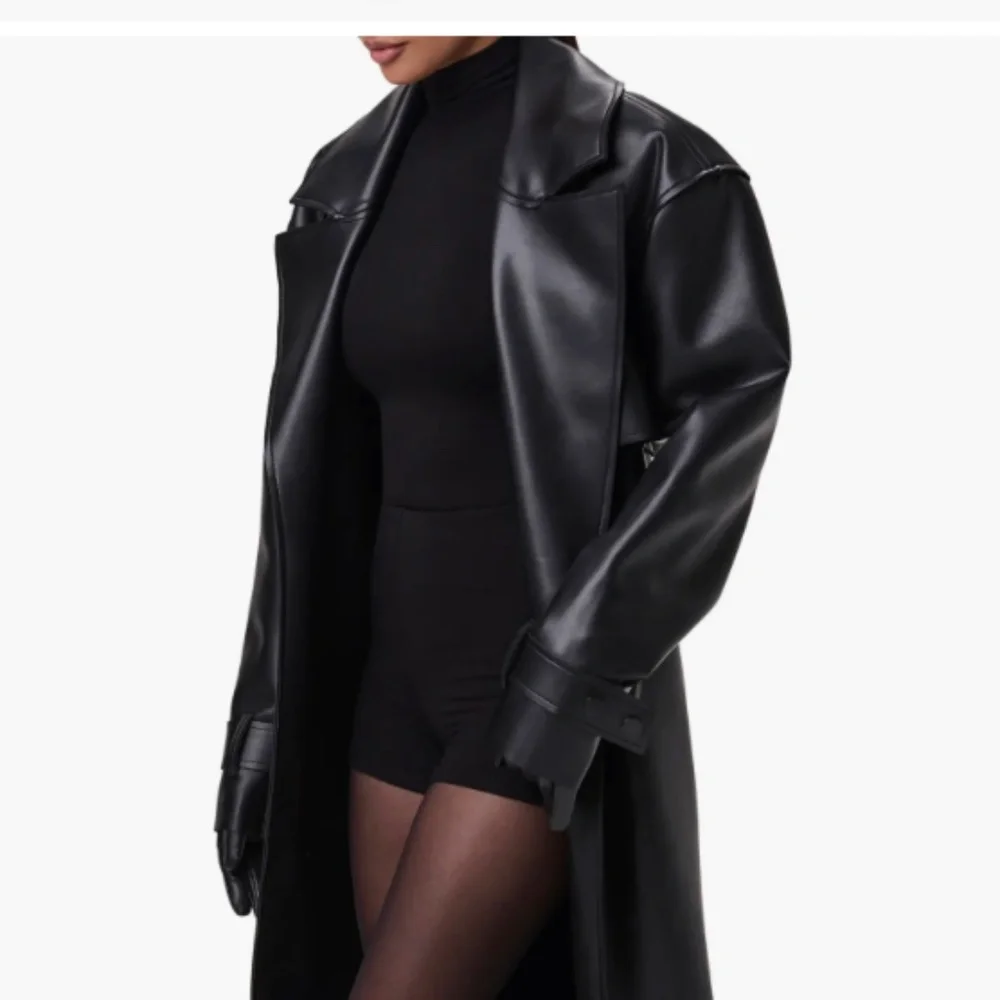 Naked Wardrobe Vegan Leather Trench Coat - Picture 2 of 4